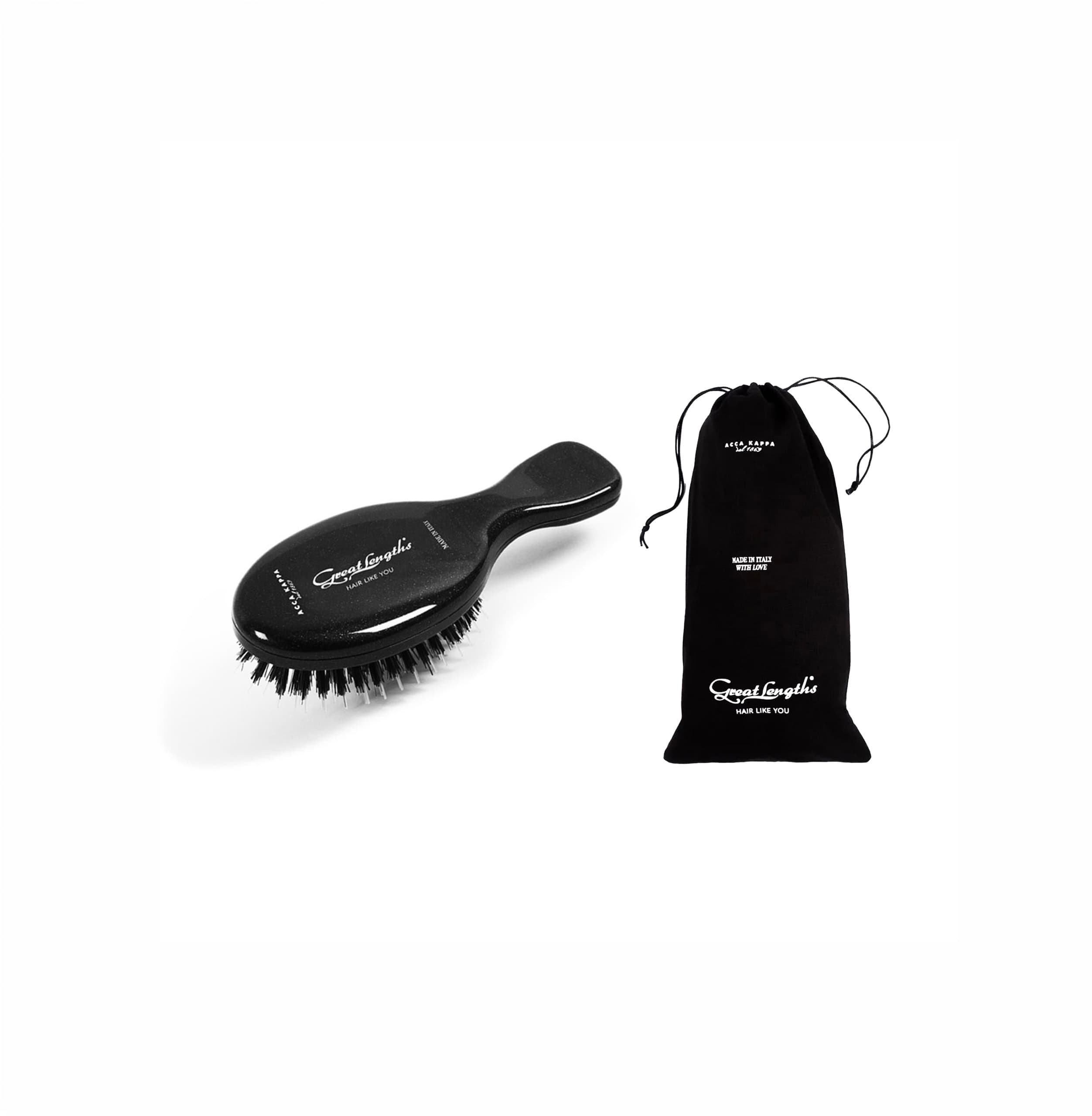MINI LESKLÁ OVALNÁ KEFA – Great Lengths – ACCA KAPPA
